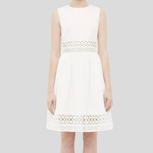 TED BAKER White Sleeveless Dress Size 0